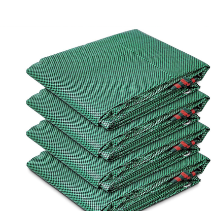 Gartenabfallsack Set, 4 Stück, faltbar, platzsparend verstaut, grün, robustes Material, wiederverwendbar, für Gartenabfälle